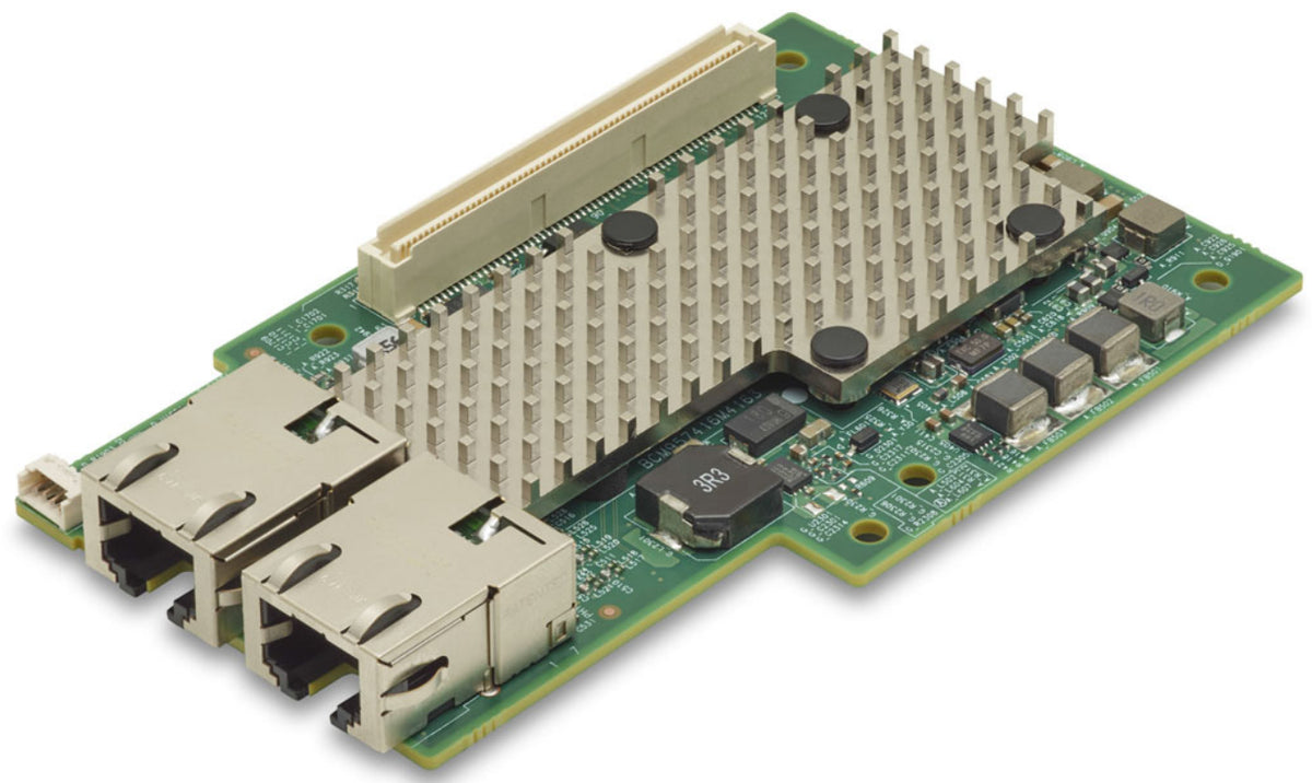 Broadcom NetXtreme-E M210tp – 10GbE-Karte, PCIe 3.0, 2× 10GBase-T RJ-45, OCP 2.0, Grün