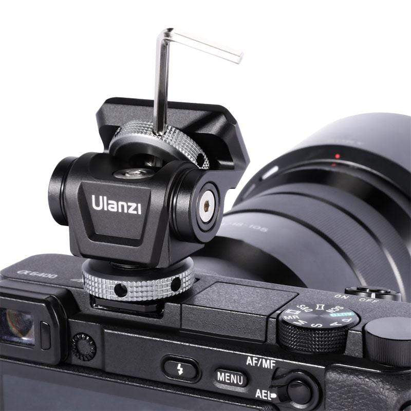 Ulanzi U150 Universal Monitor-Halter – mit Cold-Shoe – für LCD-Monitore, DSLR, Videorigs u. a. – Schwarz