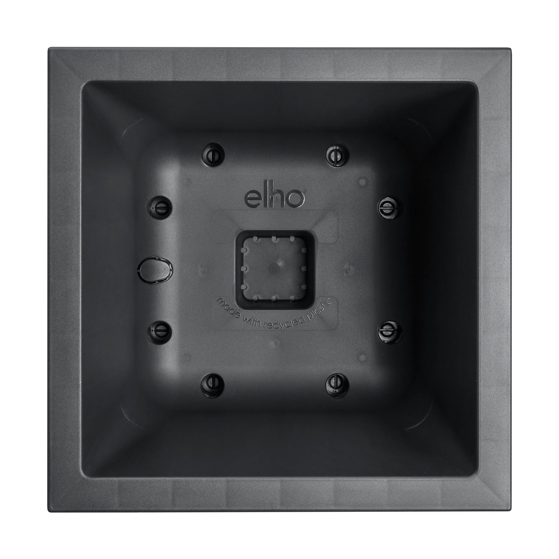 elho Vivo Next Quadrat 30 Pflanzkübel – 12 l – Kunststoff, schwarz