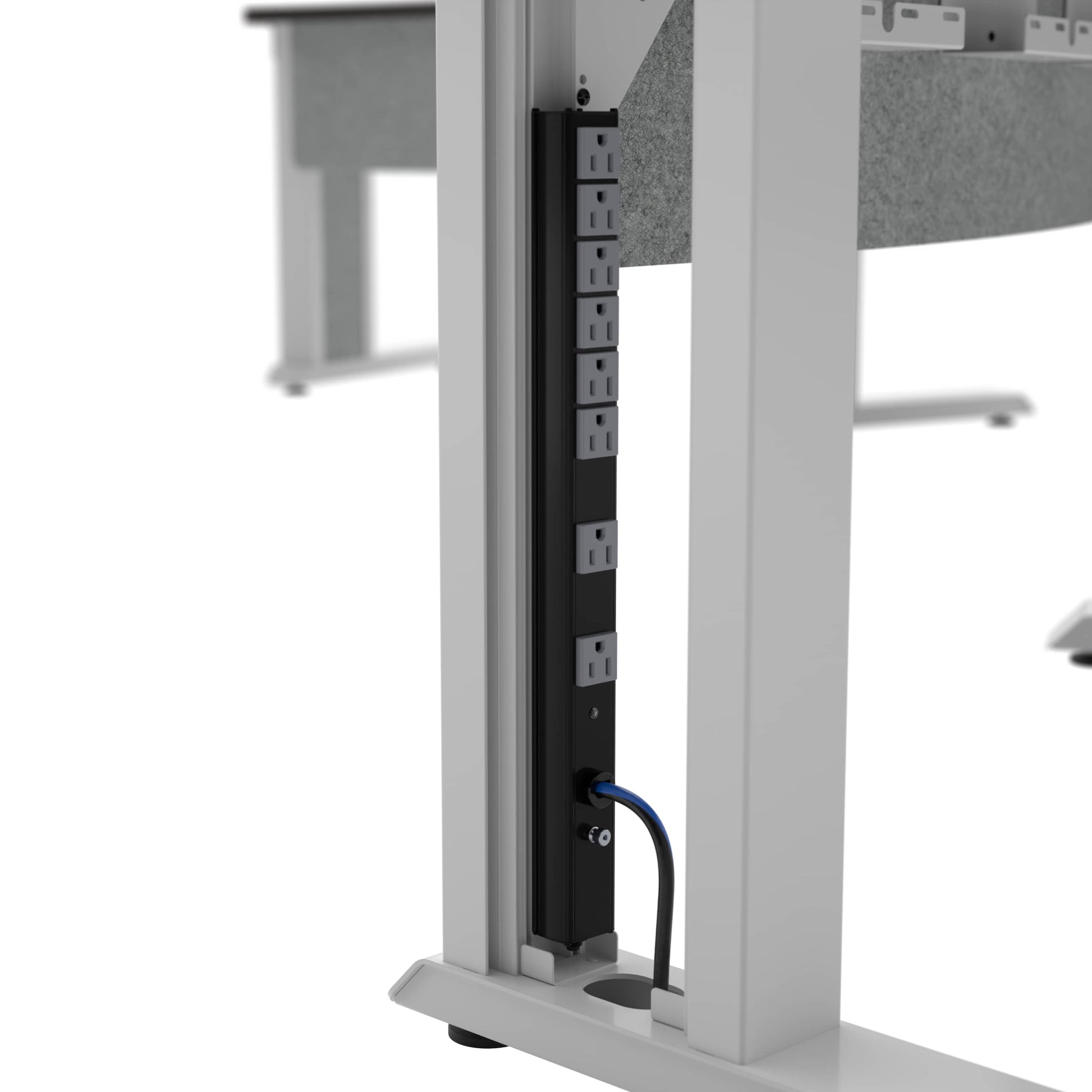 Middle Atlantic FM-TAR-1846430-D8W – Chefbürotisch, 184 × 64 cm, weiss, Laminat