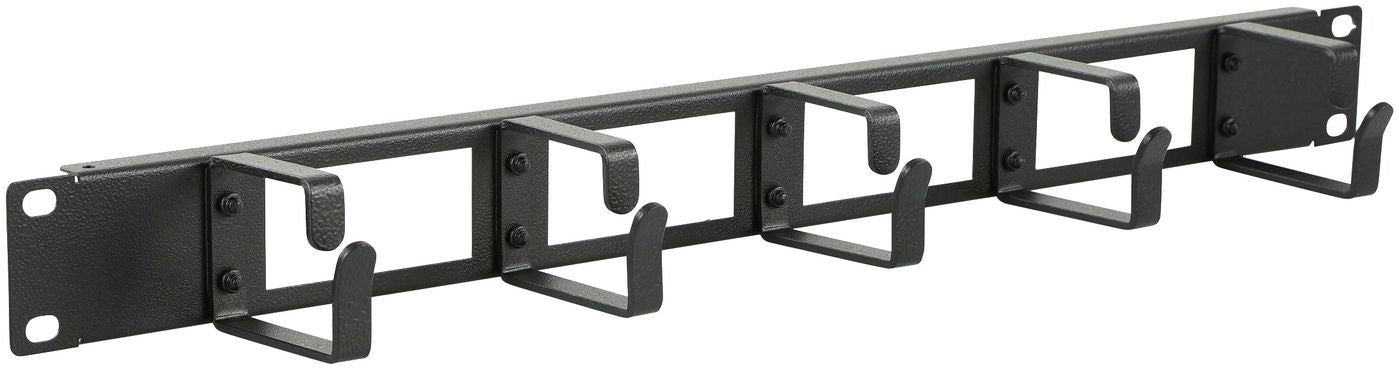 Lanview RAO110BL – Kabelmanagementtafel, 1U, 19", 482×72×44 mm, Schwarz