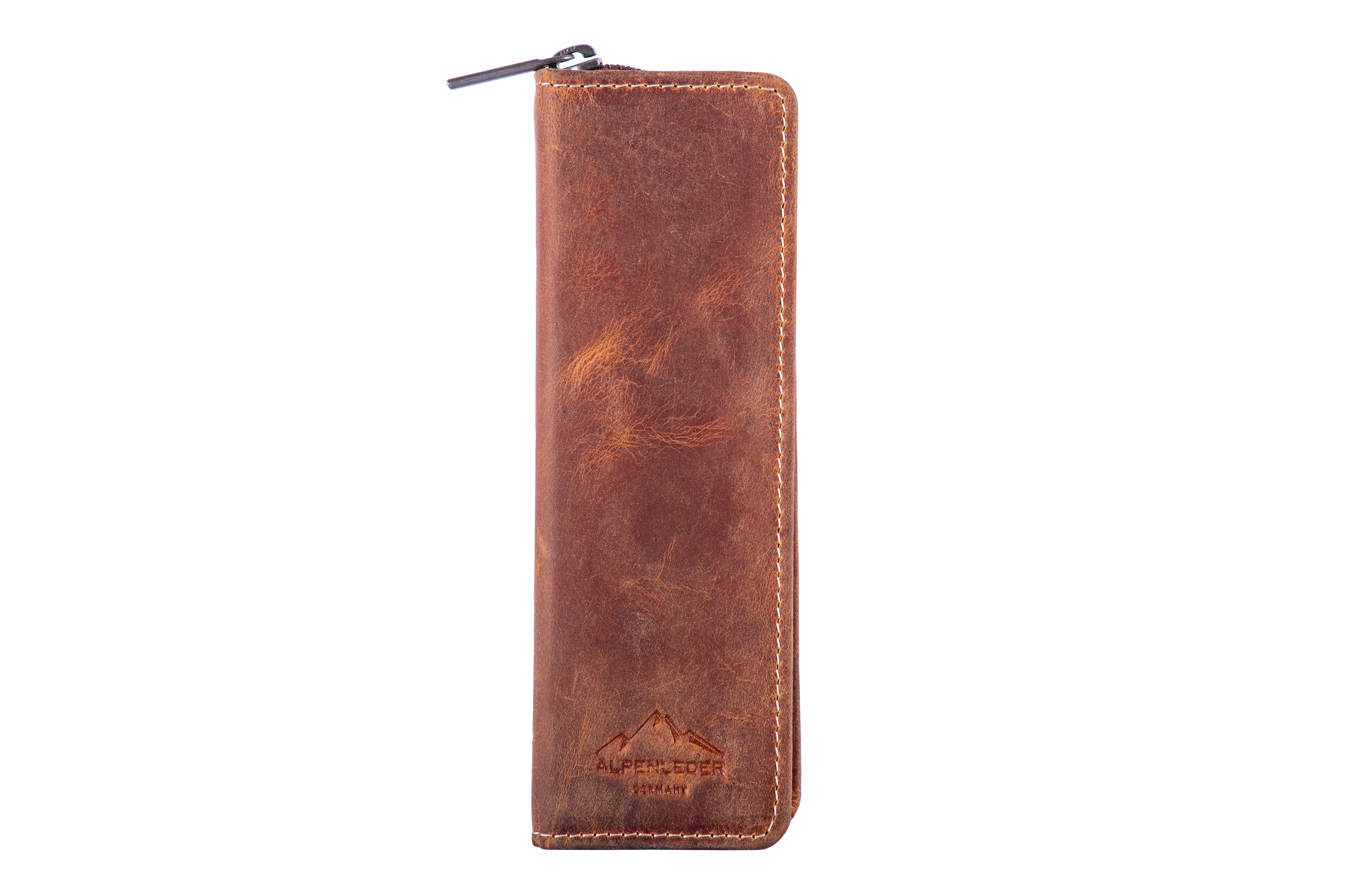 Alpenleder Etui Schlamperetui, leer – wild camel – Leder