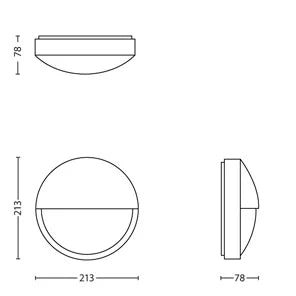 Philips by Signify Philips Aussenwandleuchte – 10×11 cm, 600 lm, 6 W, Warmweiss, 2700 K, IP44, Netzbetrieb, Anthrazit, Kunststoff
