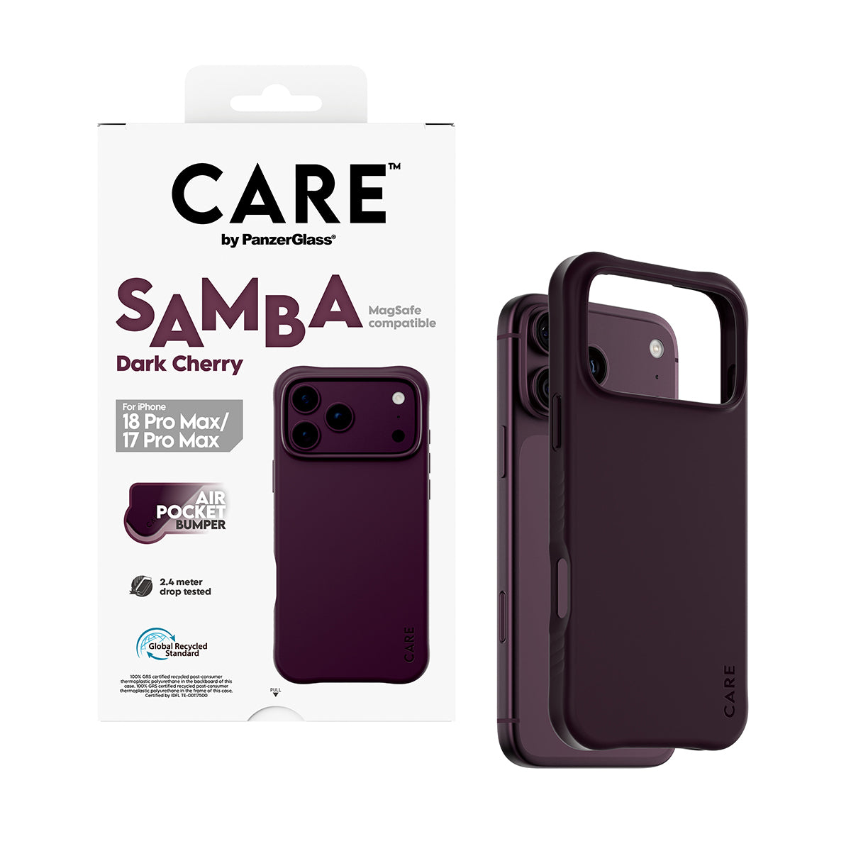 PanzerGlass CARE Samba Backcover – für Apple iPhone 18 Pro Max/17 Pro Max, MagSafe, TPU, Transparent