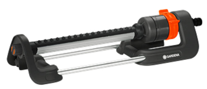 Gardena Viereckregner Aqua M – Sprühbereich 8–18 m, Flächenabdeckung 110–250 m², Schwarz