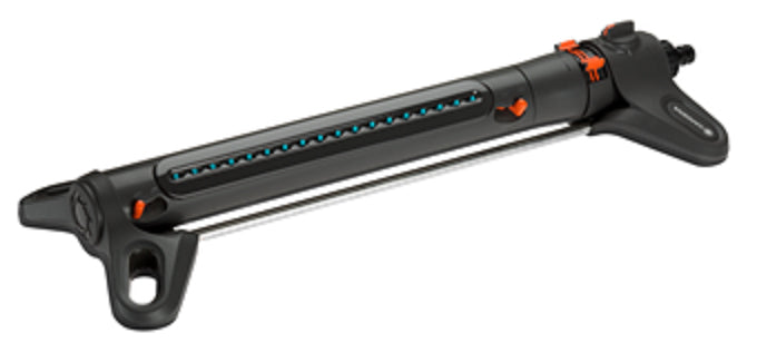 Gardena Viereckregner AquaZoom L – Sprühbereich 7–21 m, Schwarz