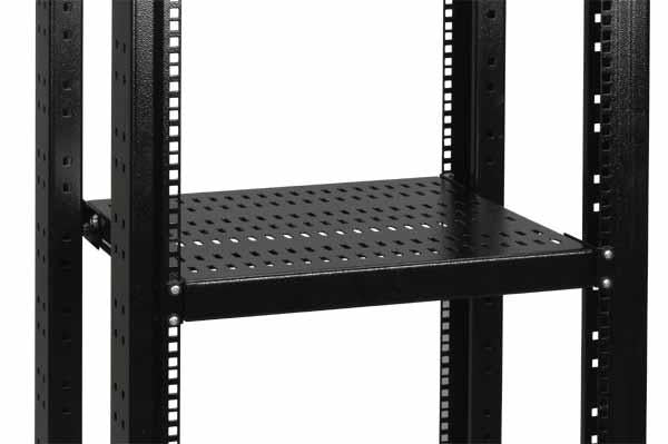 Conteg Fachboden – 19" Rack, 1U, 435×450 mm, 100 kg, Schwarz
