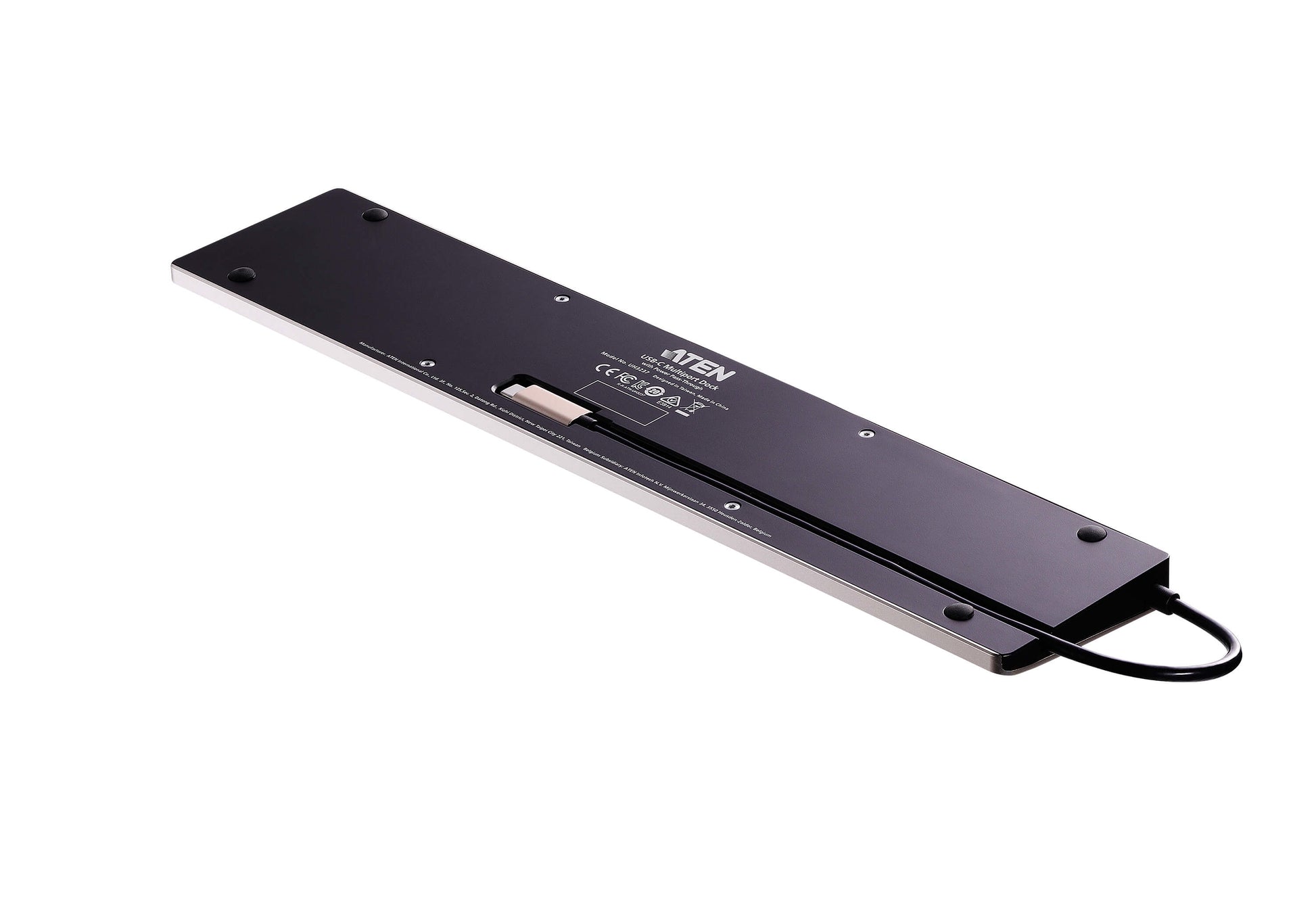 ATEN UH3237 Multiport-Adapter – USB-C, 2× HDMI, 1× VGA, 5× USB-A, 1× USB-C, 85 W PD, GbE, SD/microSD