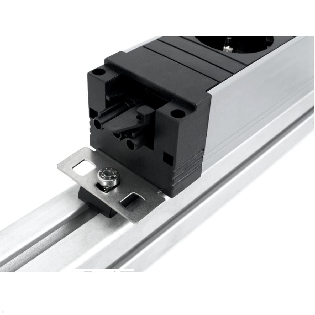 Bachmann STEP ALU Steckdoseneinheit – 2×Schuko (Typ E/F), USB‑A 15 W, Einbau