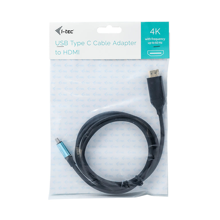 i-tec USB-C (Stecker) auf HDMI (Buchse) Adapter, 4K@60 Hz, 2 m, für Thunderbolt 3