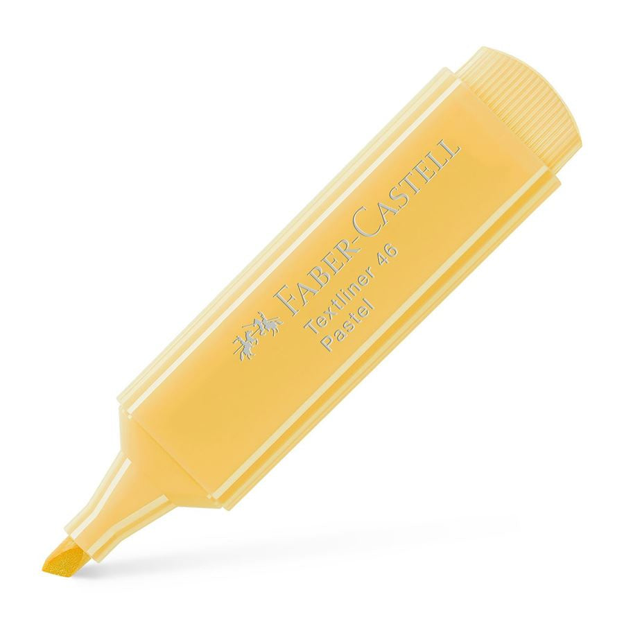 Faber-Castell 46 Pastell Textmarker Vanille – Keilspitze, 1–5 mm, nachfüllbar