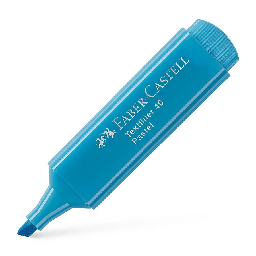 Faber-Castell 46 Pastell Textmarker Lichtblau – Keilspitze, 1–5 mm, nachfüllbar