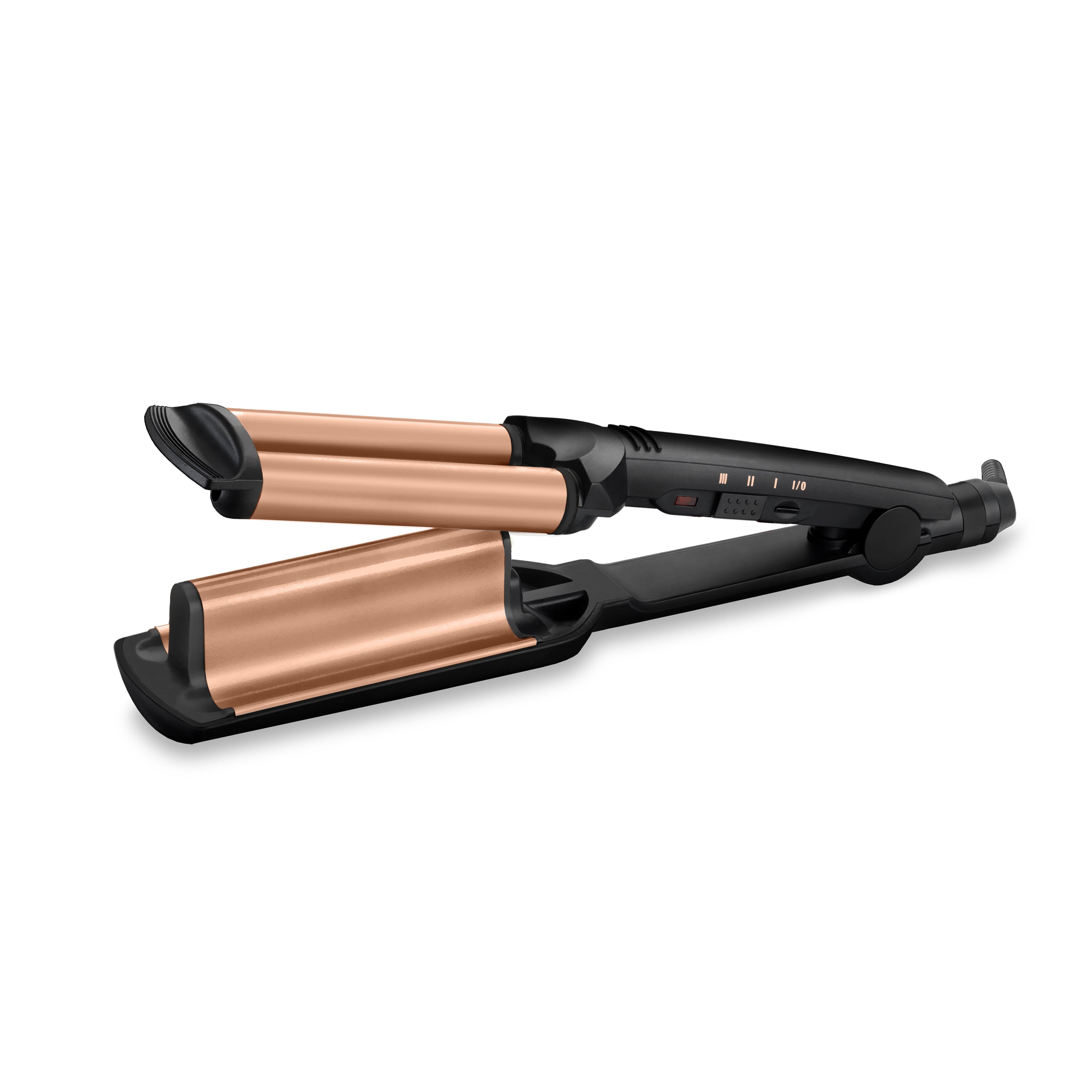 BaByliss Lockenstab W2447E – Keramikbeschichtung, 160–200 °C, 3 Stufen – 2,5 m Kabel – Schwarz/Orange
