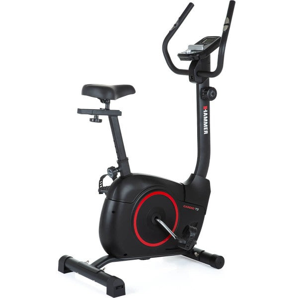 HAMMER Magnetischer Fahrradtrainer Cardio T3, Belastbarkeit 110 kg, Schwungmasse 6 kg – Schwarz
