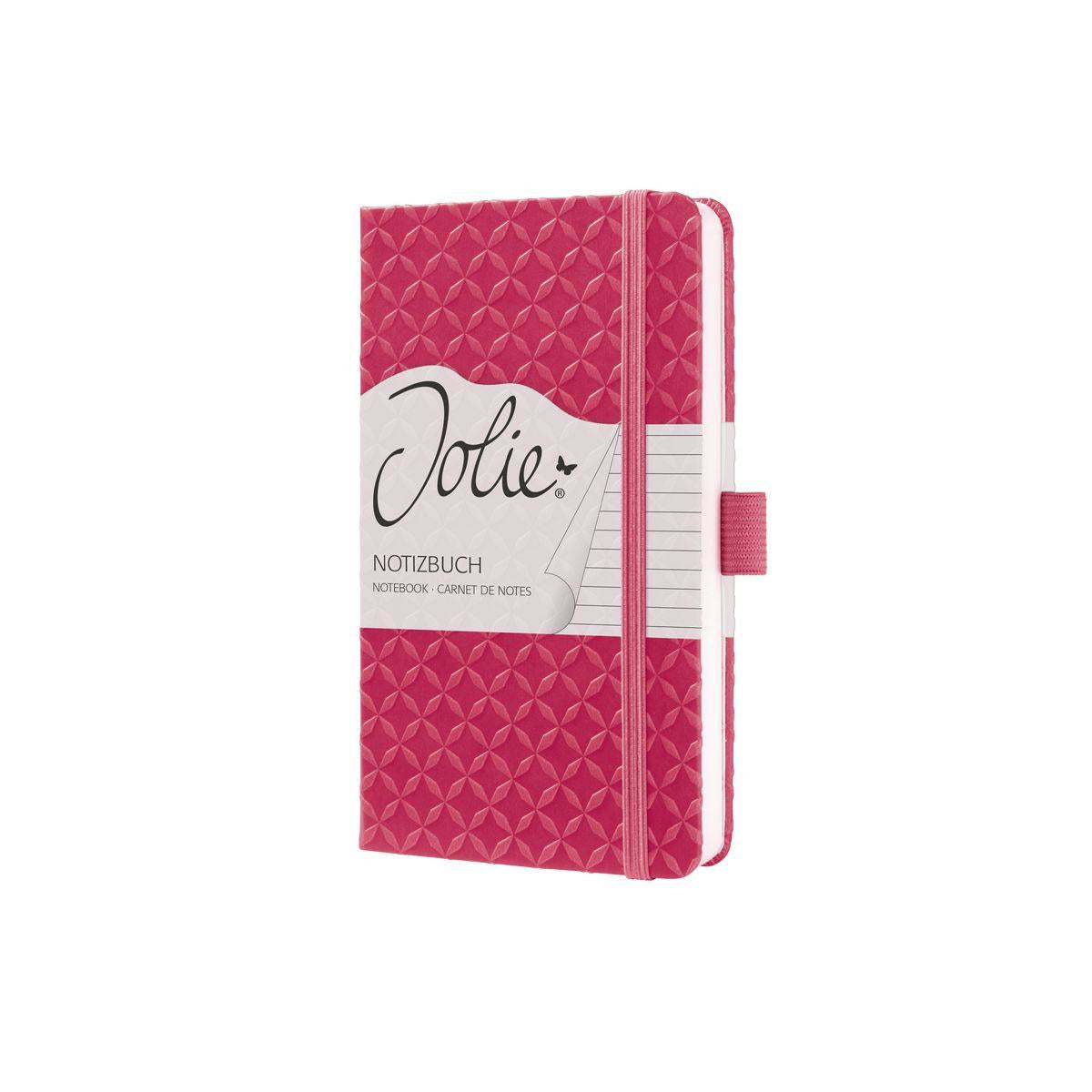 Sigel Notizbuch A6, liniert, Fadenheftung, Hardcover, 174 Seiten, perforiert, 80 g/m² – Fuchsia