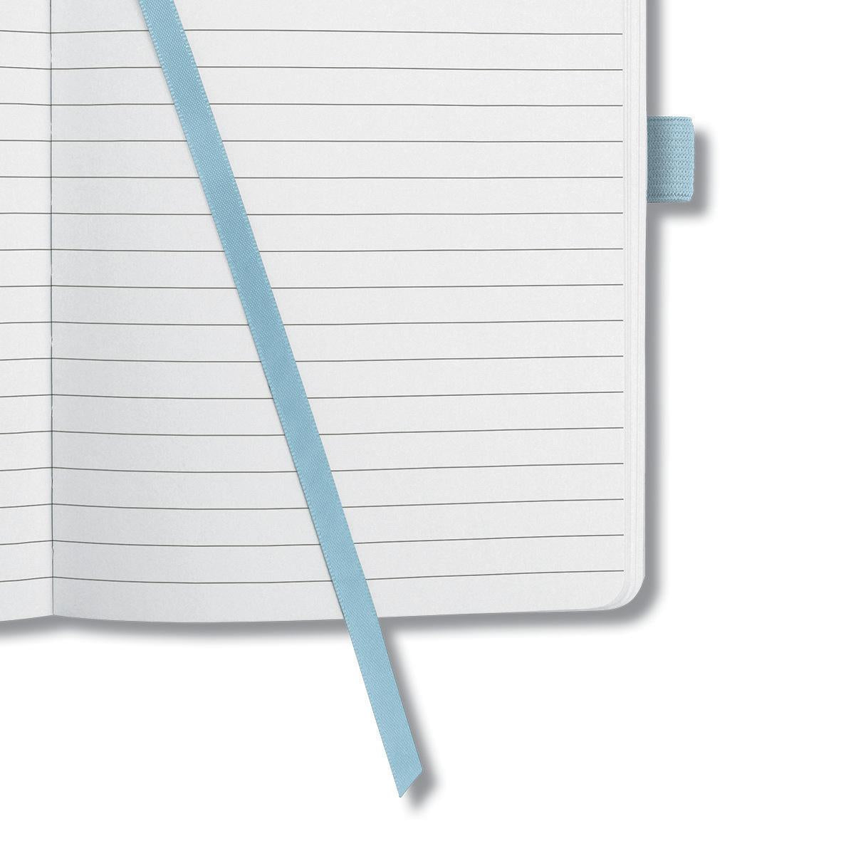 Sigel Notizbuch, A6, liniert, Fadenheftung, 174 Seiten, perforiert, 80 g/m² – blau