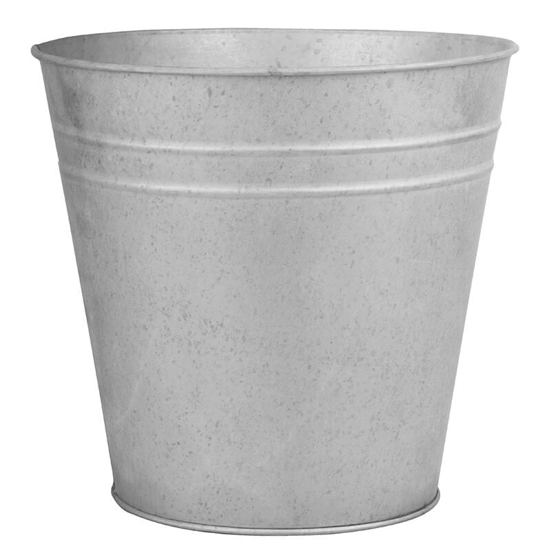 Esschert Design Blumentopf – Ø 14,4 × 13,1 cm – Zink, Grau