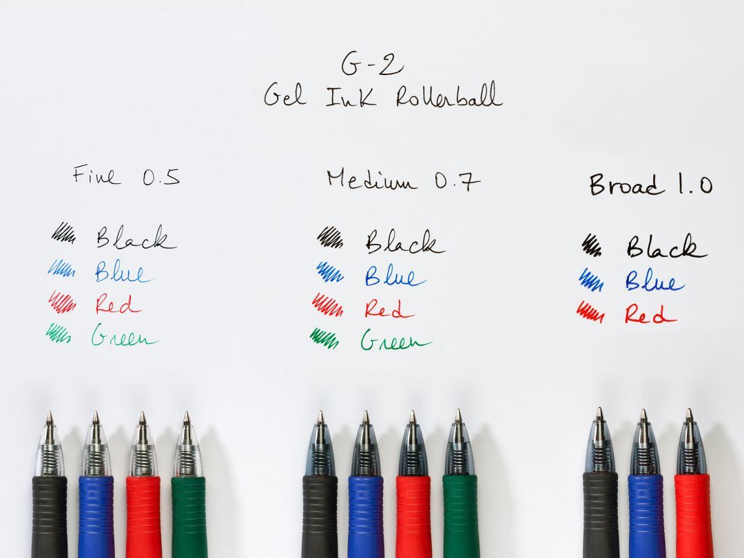 Pilot G-2 Gelschreiber – Schwarz, 0,7 mm, dokumentenecht, Druck, nachfüllbar