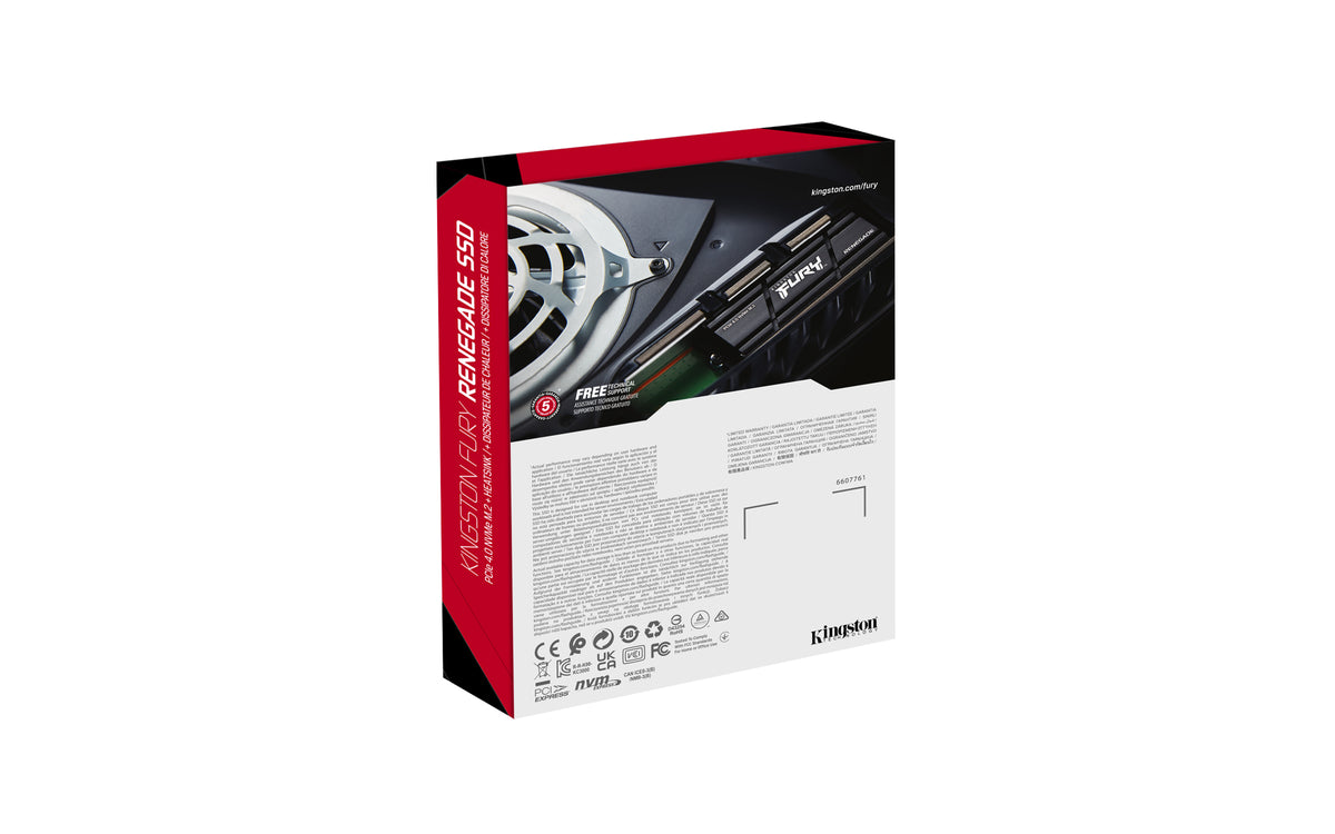 Kingston Technology Kingston FURY Renegade 1 TB – M.2 2280 NVMe PCIe 4.0, 3D TLC, Kühlkörper
