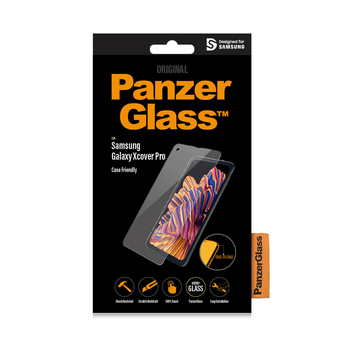 PanzerGlass Displayschutz (Panzerglas), Case Friendly – für Galaxy Xcover Pro