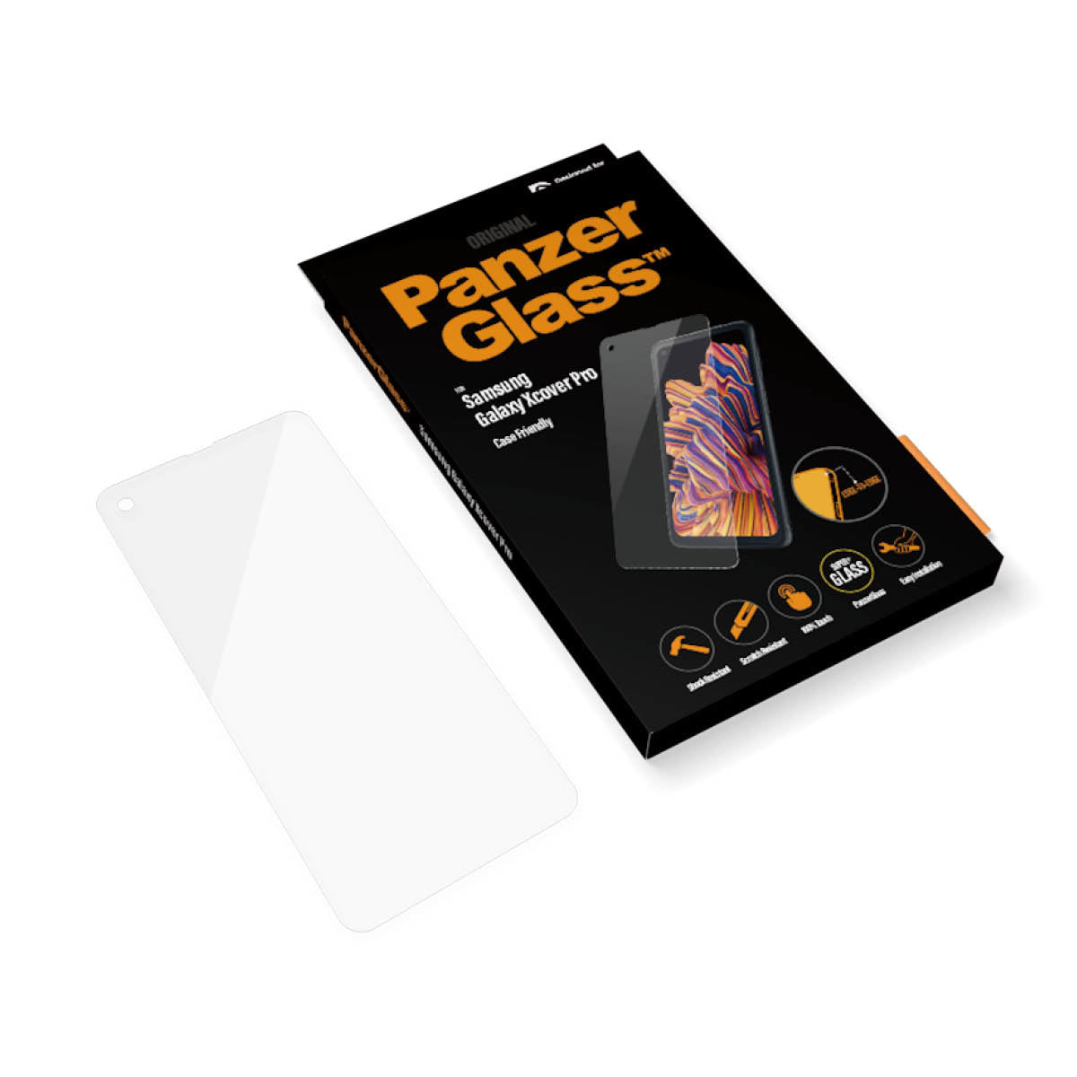 PanzerGlass Displayschutz (Panzerglas), Case Friendly – für Galaxy Xcover Pro