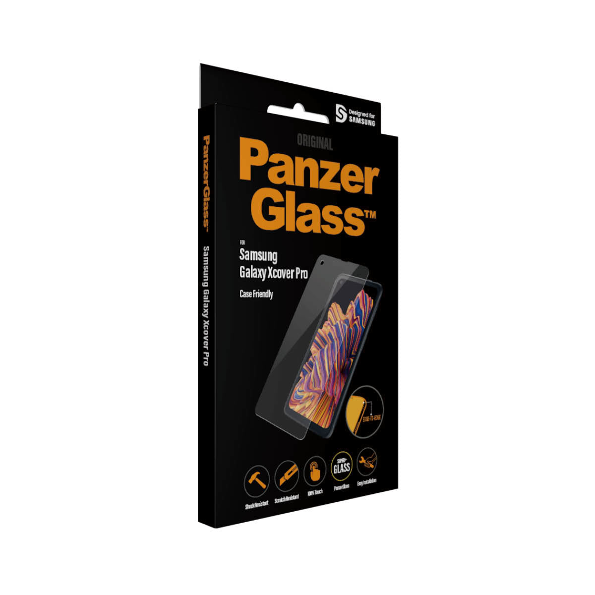 PanzerGlass Displayschutz (Panzerglas), Case Friendly – für Galaxy Xcover Pro
