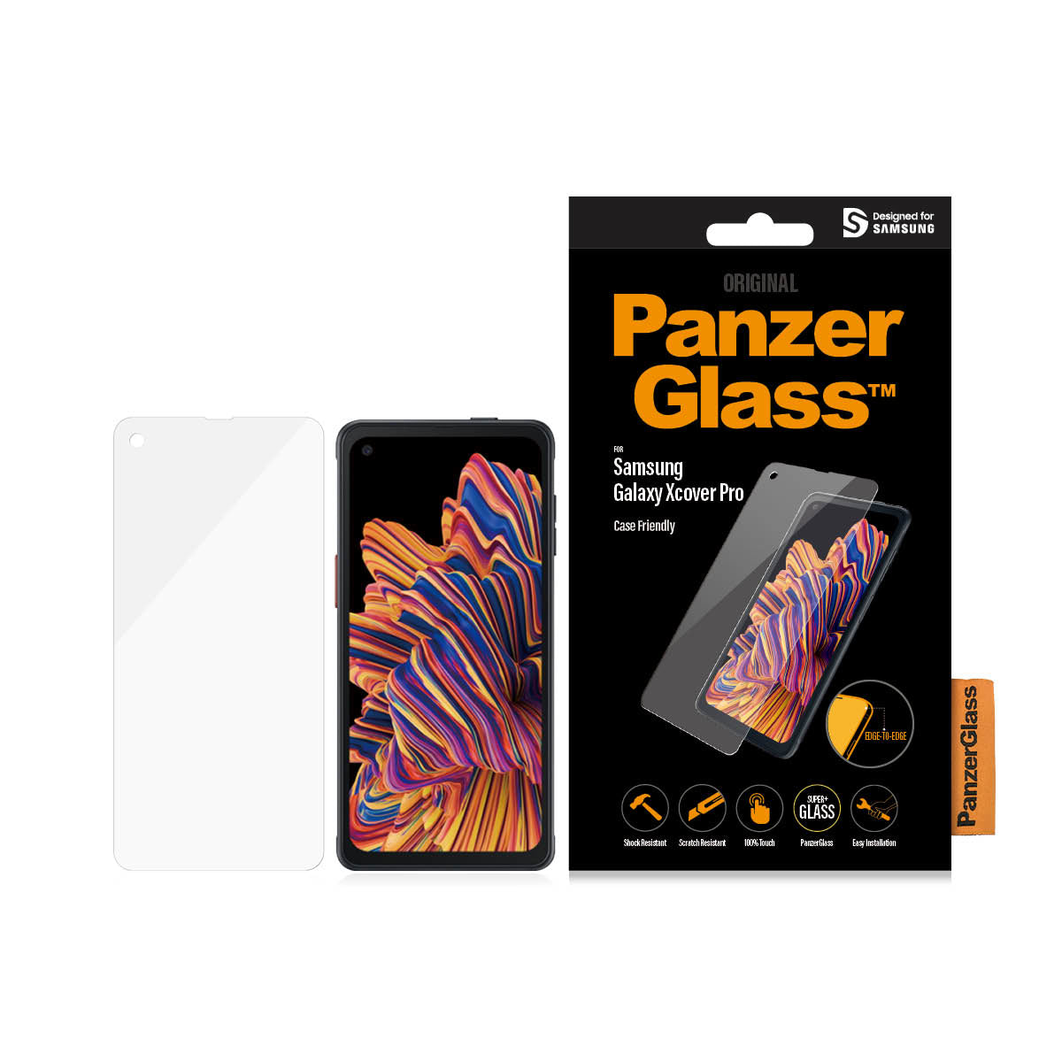 PanzerGlass Displayschutz (Panzerglas), Case Friendly – für Galaxy Xcover Pro