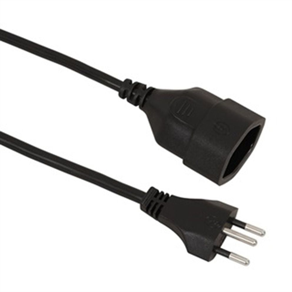 VALUE Verlängerungskabel – T12–T13, 10 m, 3×1,5 mm², Schwarz