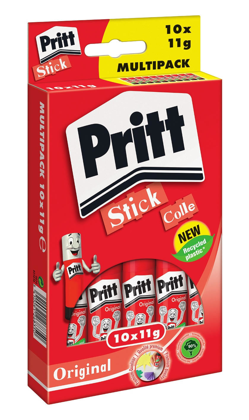 Pritt Klebestift – permanent, transparent, lösemittelfrei, schnelltrocknend, 11 g, für Papier, Karton, Fotos