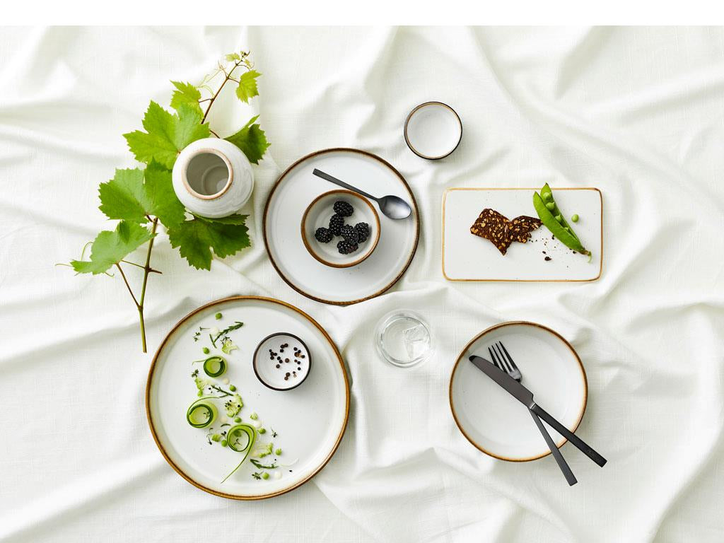 BITZ Dessertteller – 6er Set, Ø 21,0 cm, Steinzeug, Grau, spülmaschinenfest, mikrowellengeeignet