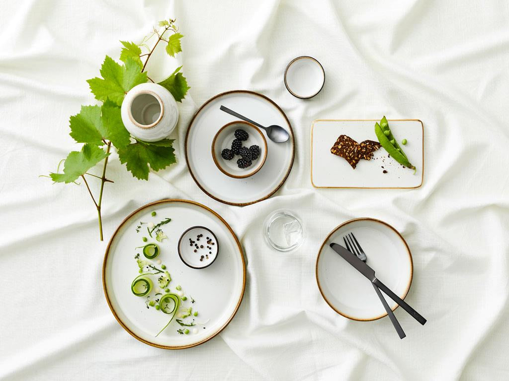 BITZ Dessertteller – 6er Set, Ø 21,0 cm, Steinzeug, Grau, spülmaschinenfest, mikrowellengeeignet