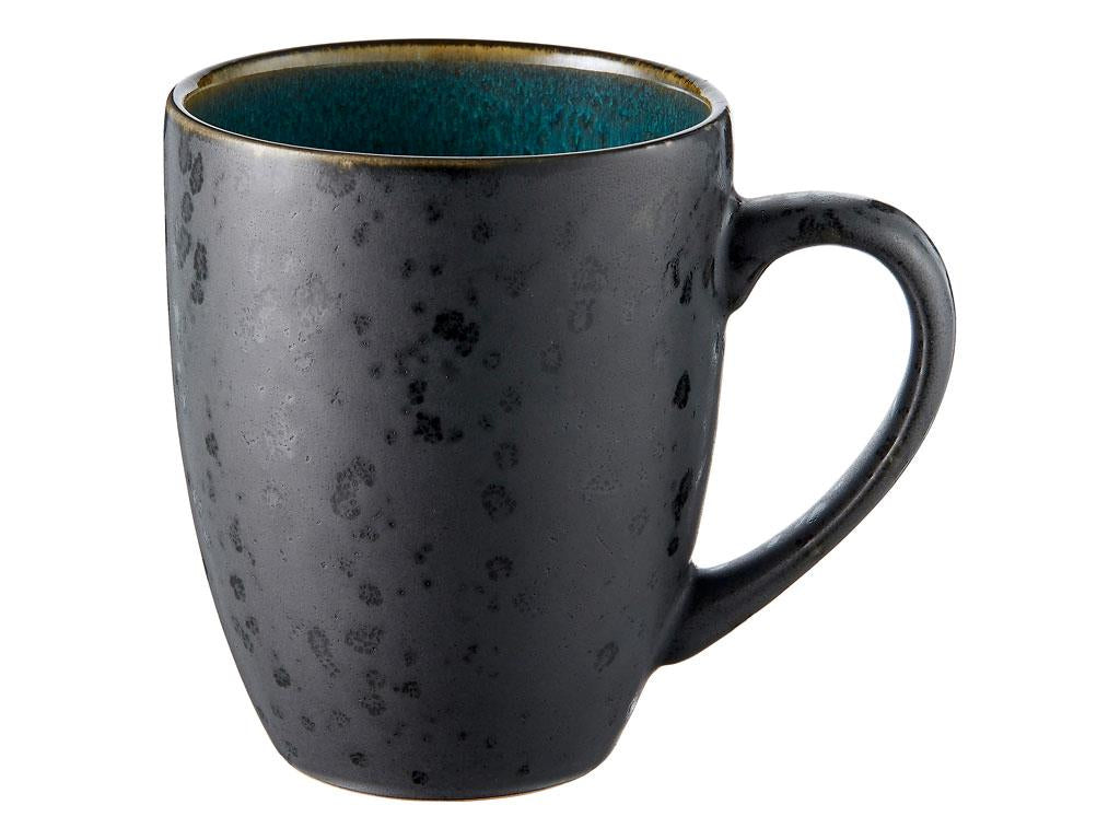 BITZ Kaffeetasse – 4er Set, 300 ml, Ø 8 cm, Steinzeug, Schwarz, spülmaschinenfest, mikrowellengeeignet