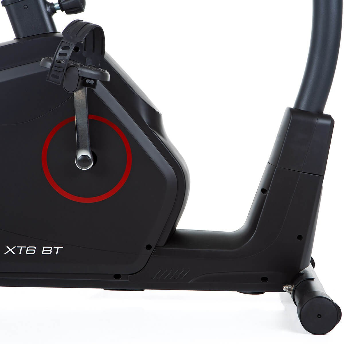 HAMMER Aufrechtes Fahrrad Cardio XT6 BT, Belastbarkeit 130 kg, Schwungmasse 8 kg – Schwarz