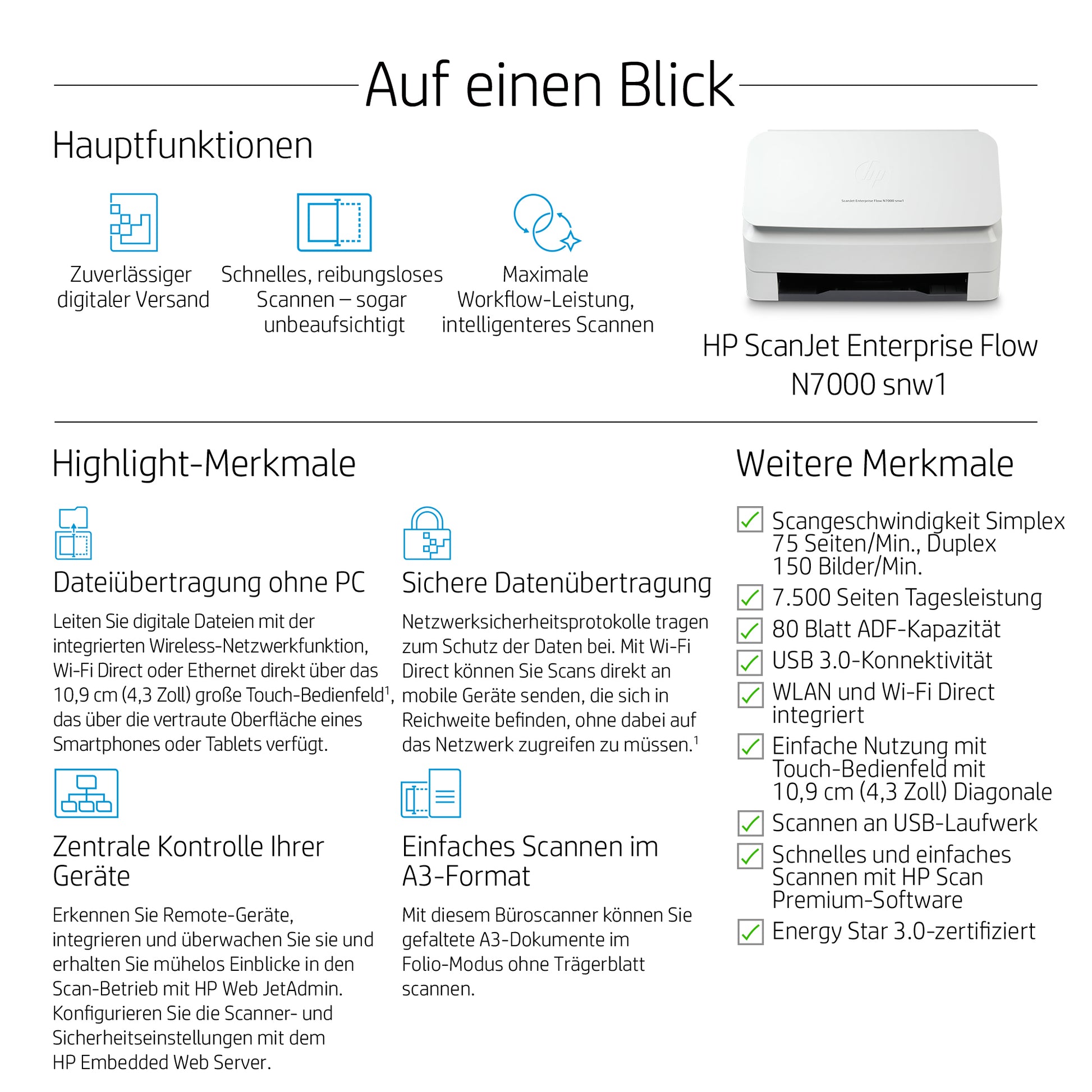 HP ScanJet Enterprise Flow N7000 snw1 – Dokumentenscanner