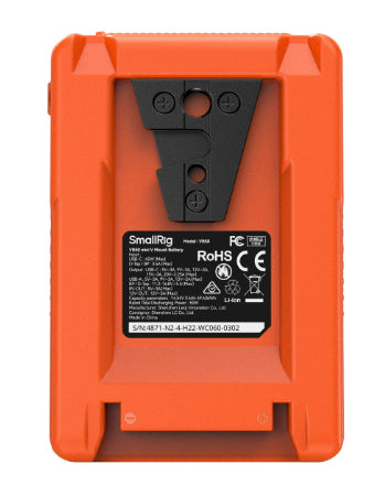 SmallRig VB50 mini V-Mount Akku 14,8 V 3400 mAh 50,00 Wh Li-Ion – für Geräte