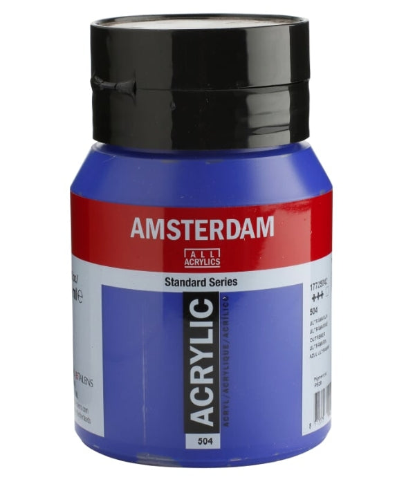 Royal Talens Amsterdam – Acrylic Standard – Acrylfarbe – Ultramarin, 500 ml