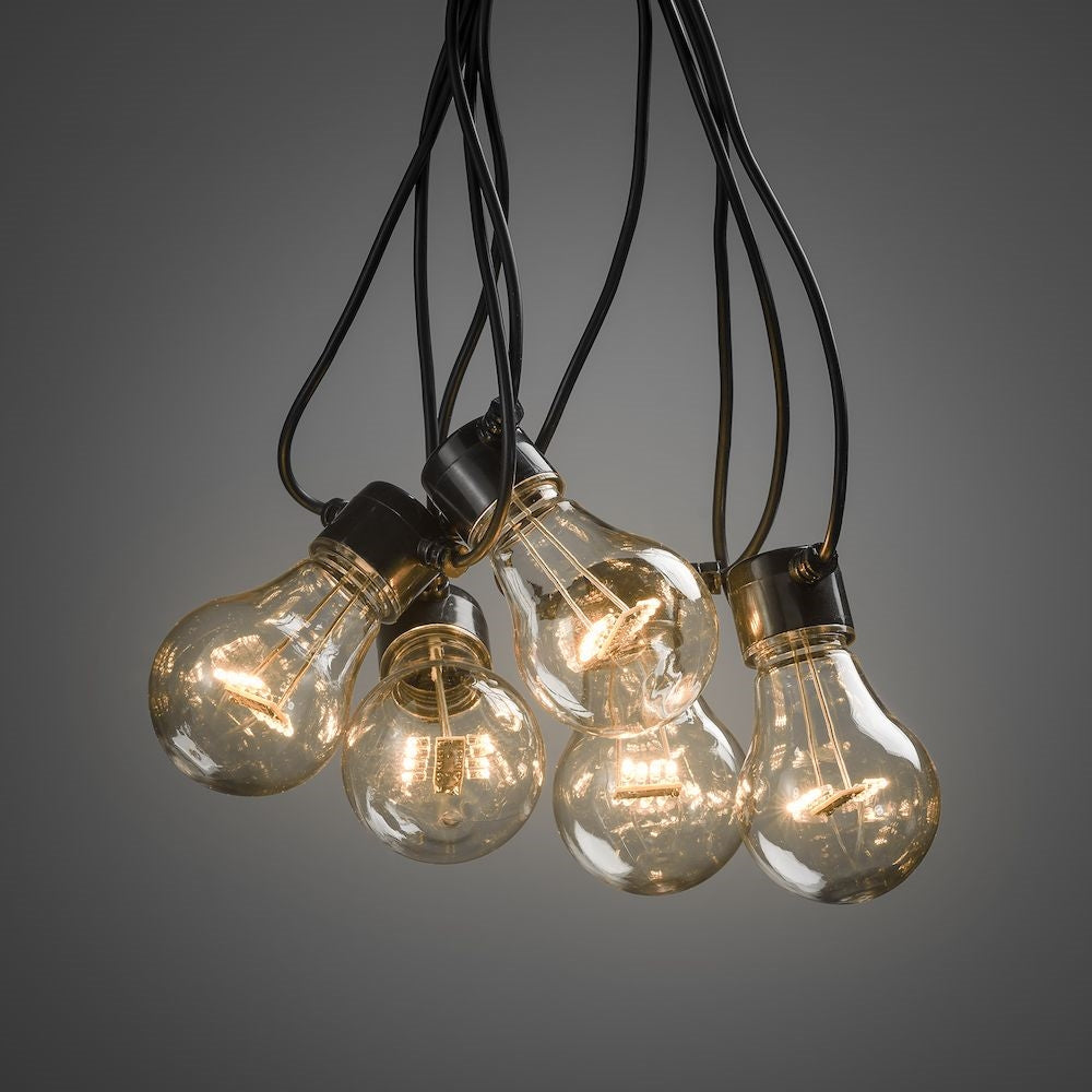 Konstsmide Lichterkette 2378-800 – 4,5 m – Bernstein – Netzbetrieb, dimmbar – Transparent – Kunststoff