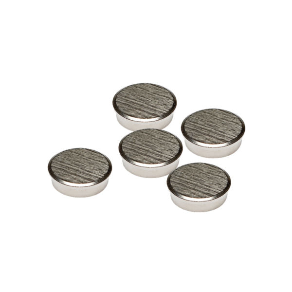 Franken Tafelmagnete – Ø 25 mm, 5 Stk., chrom