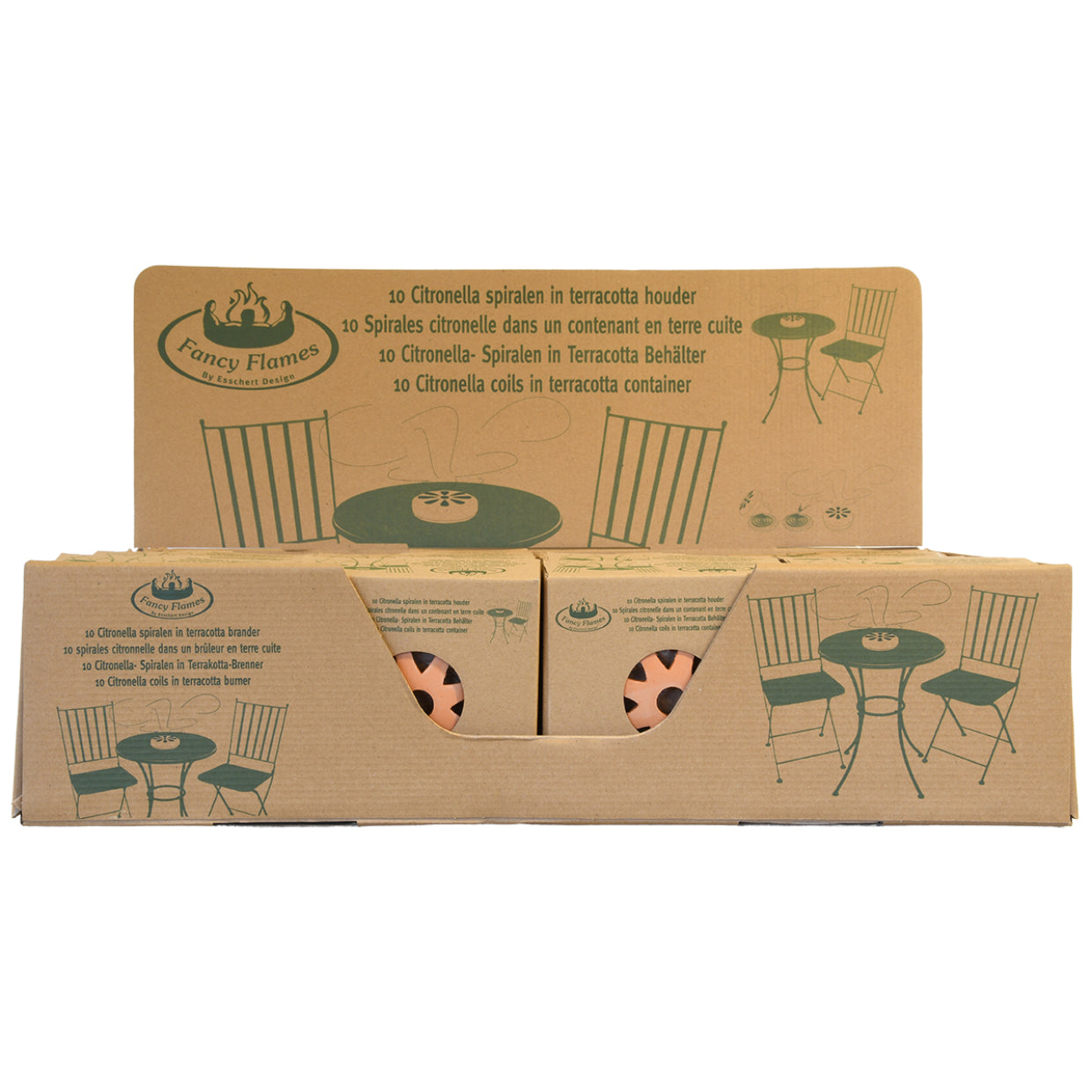 Esschert Design FF263 Insektenfalle – 15,2 × 15,2 × 5,9 cm – Terrakotta – für Insekten – 10 Stk.