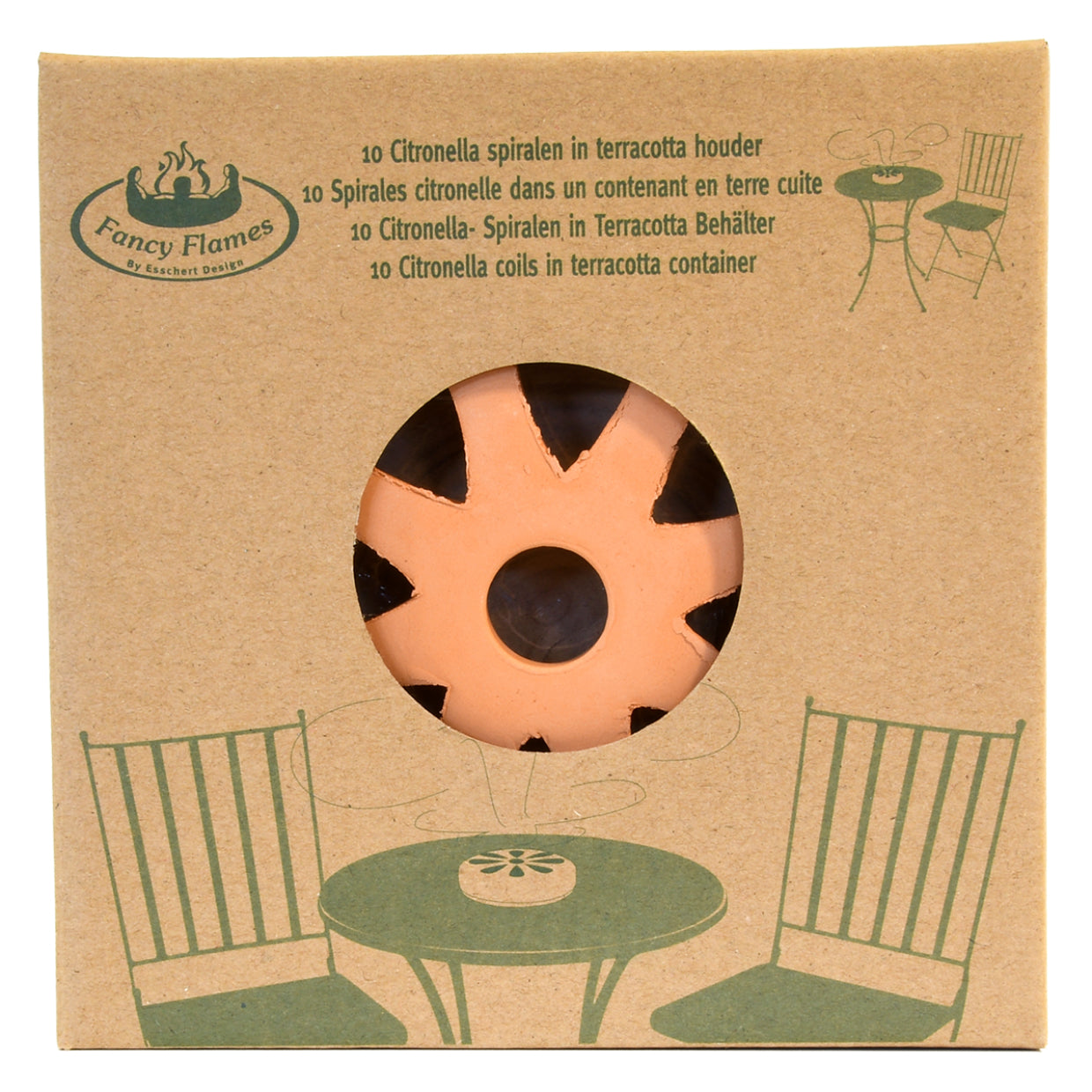 Esschert Design FF263 Insektenfalle – 15,2 × 15,2 × 5,9 cm – Terrakotta – für Insekten – 10 Stk.