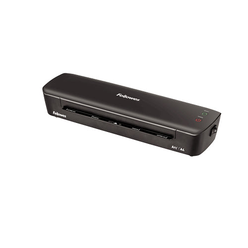 Fellowes Arc Laminiergerät A4 – Heisslaminator, bis 80 µm, 2 Rollen, 300 mm/min, schwarz