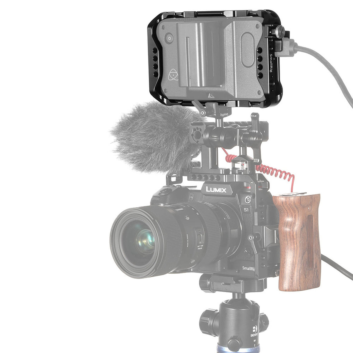 SmallRig CMA2305 Cage – 167,5 × 29,5 × 107 mm, 162 g, Aluminium – für Atomos Shinobi – Schwarz