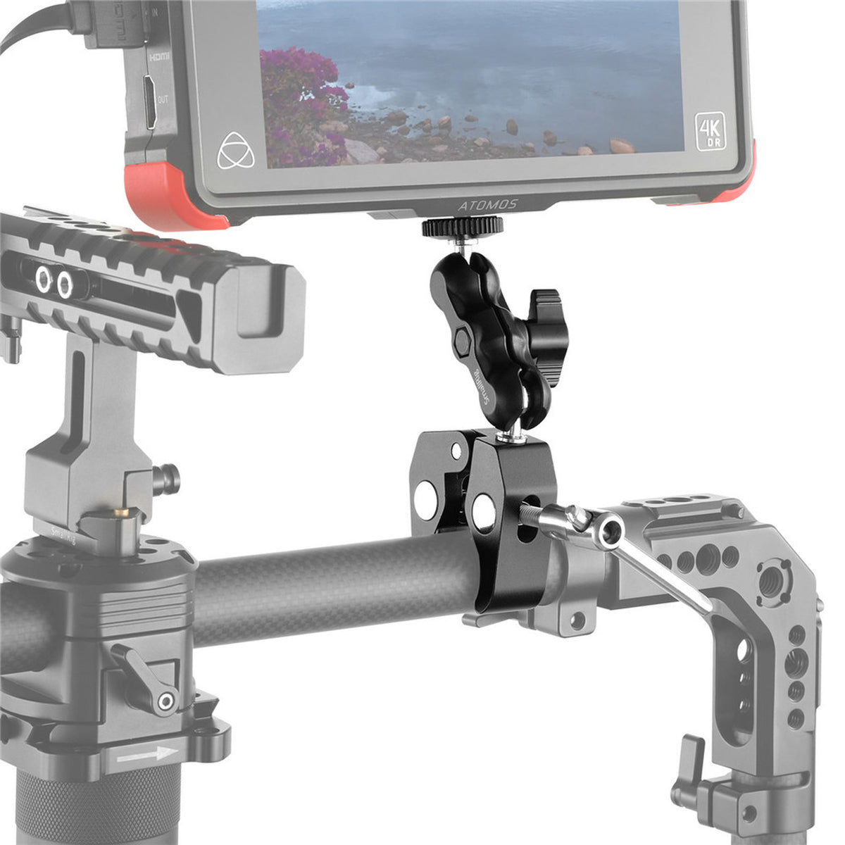 SmallRig 2164 Montageklemme – Aluminium, bis 1 kg – für Universal – Schwarz