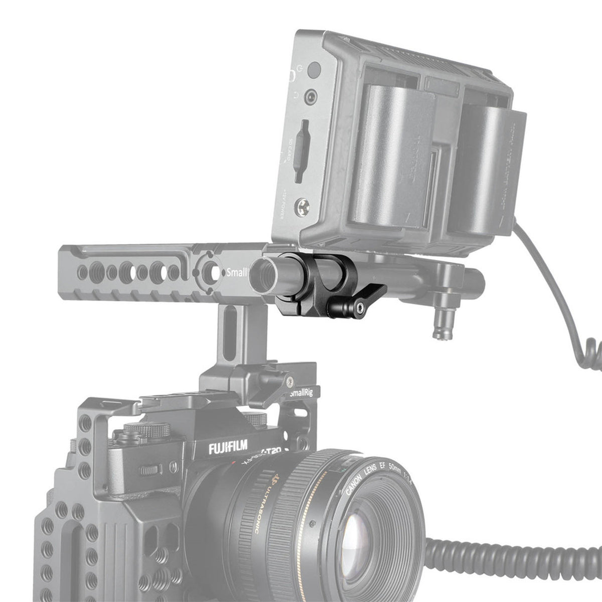 SmallRig 1995 15 mm Rod-Klemme – Aluminium, 1/4" Gewinde – für Universal – Schwarz