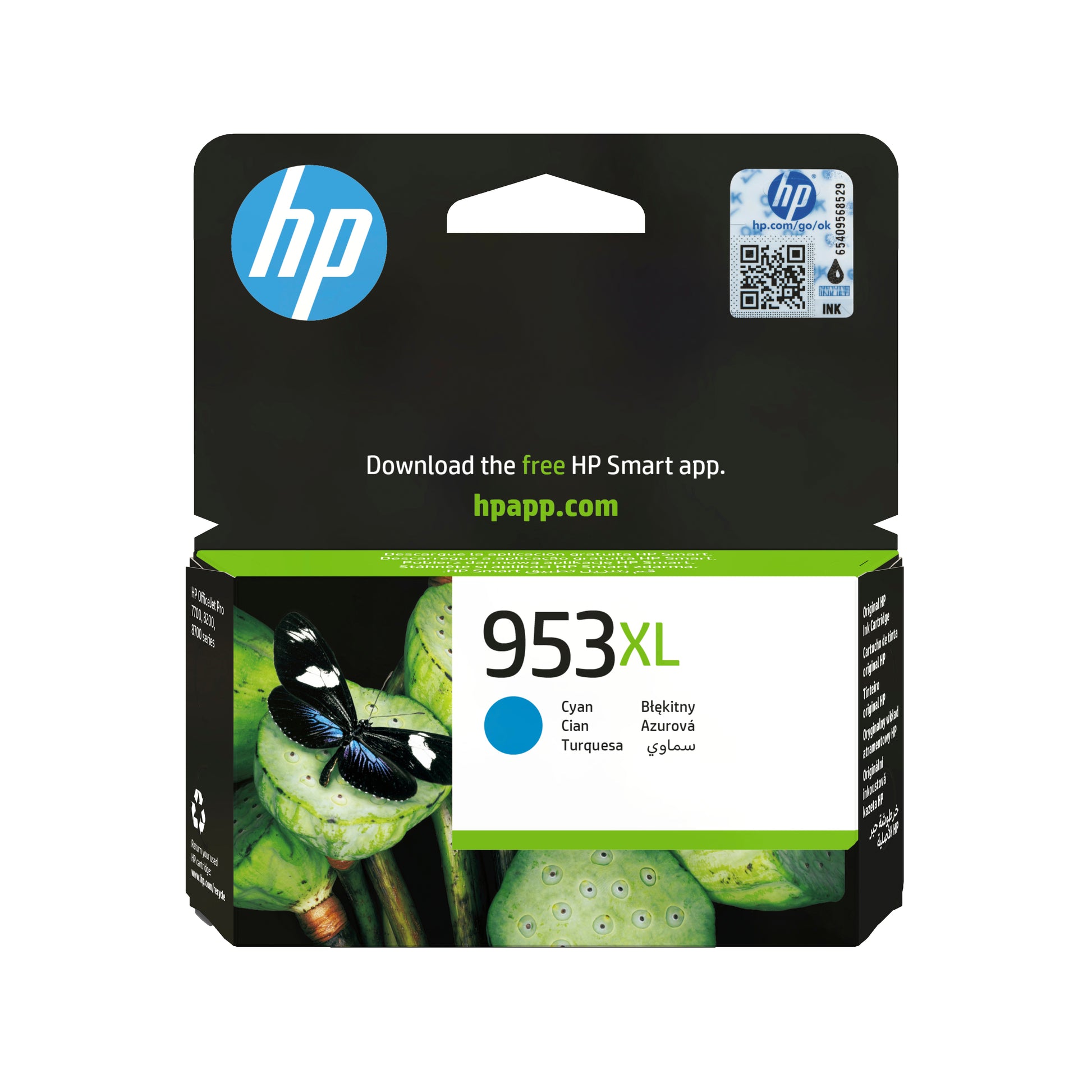 HP 953XL Cyan Tintenpatrone (Original) – 1'450 Seiten – für HP OfficeJet Pro 7720/7730/7740, 8210, 8720/8730