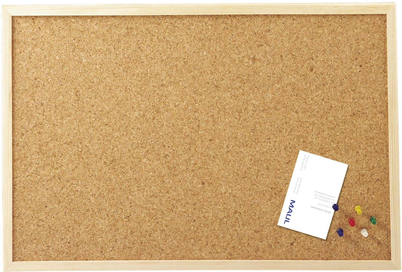 MAUL Korktafel – 60 × 40 cm, 1 Stk. – braun, Holzrahmen