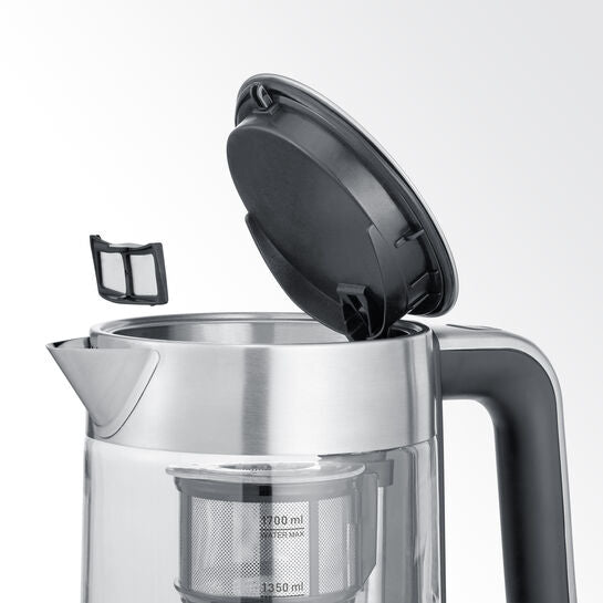 Severin Wasserkocher WK 3422 – Temperaturwahl (12 Stufen), Warmhalten (60 min), 3000 W, 360°-Sockel