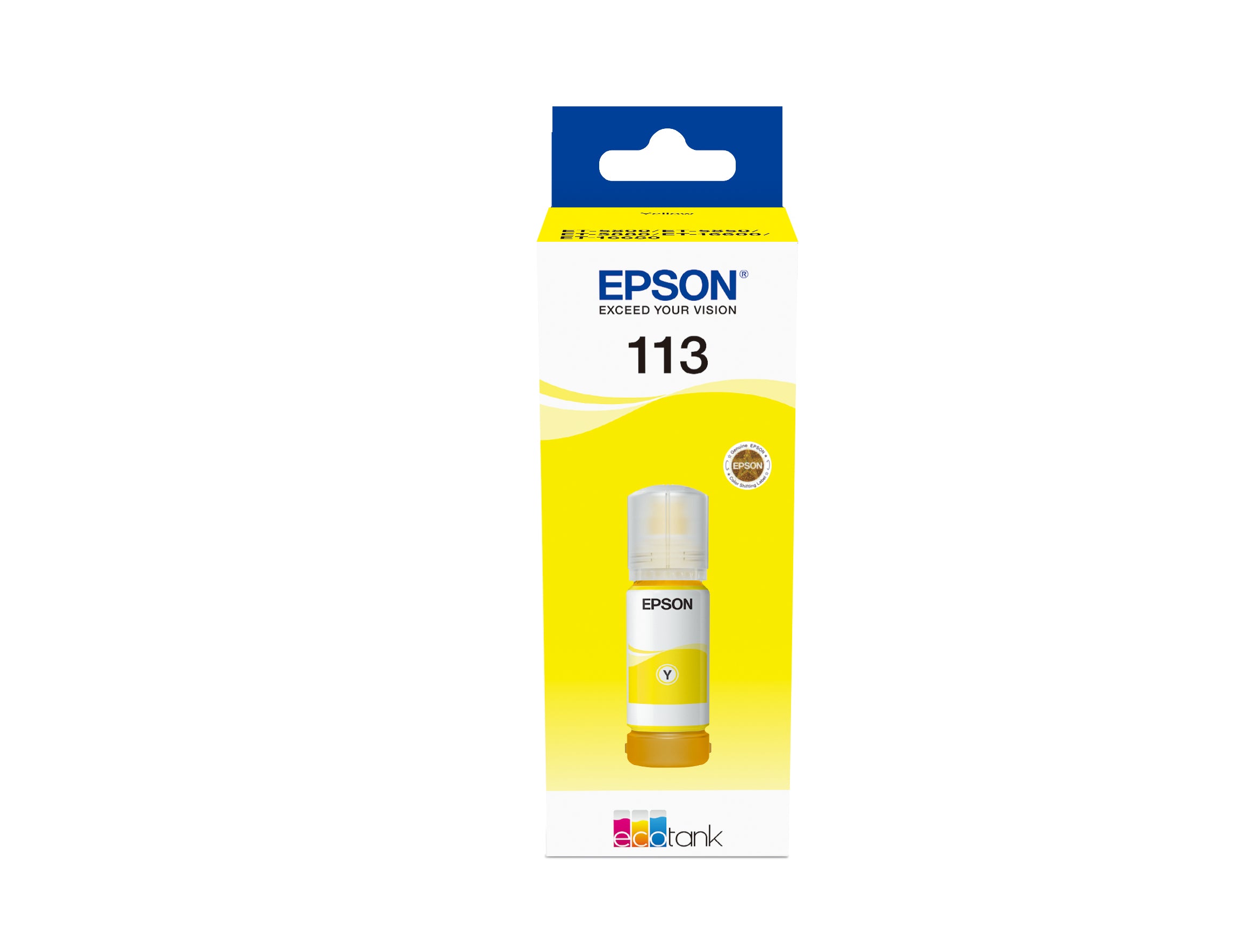 Epson 113 Gelbe Tintenpatrone (Original) – 6'000 Seiten – für ET-5880/ET-5850/ET-5800, ET-16650/ET-16600