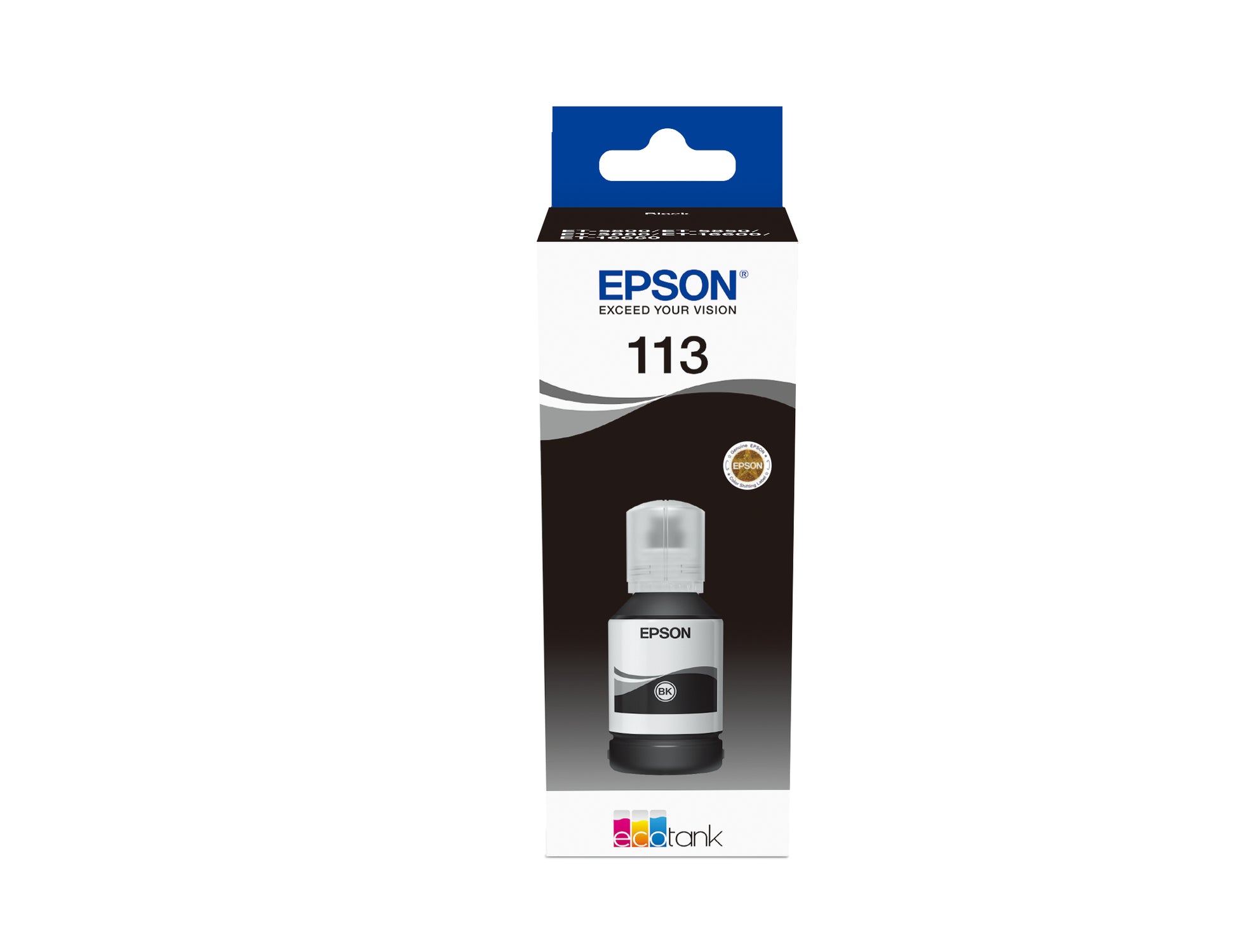 Epson 113 Schwarz Tintenpatrone (Original) – 7'500 Seiten – für EcoTank ET-5880/ET-5850/ET-5800 …