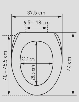 Diaqua Barbana – Toilettensitz – Duroplast, Blau, mit Absenkautomatik, mit Deckel, 37,5 × 44 cm